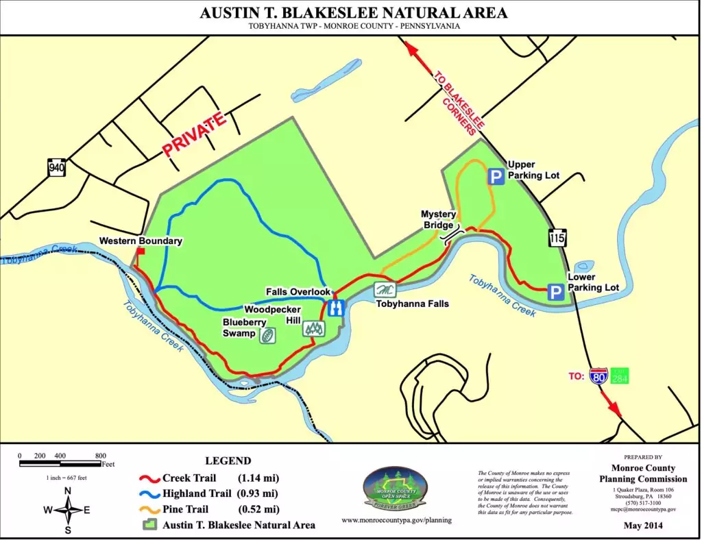 Austin T. Blakeslee Trails Map